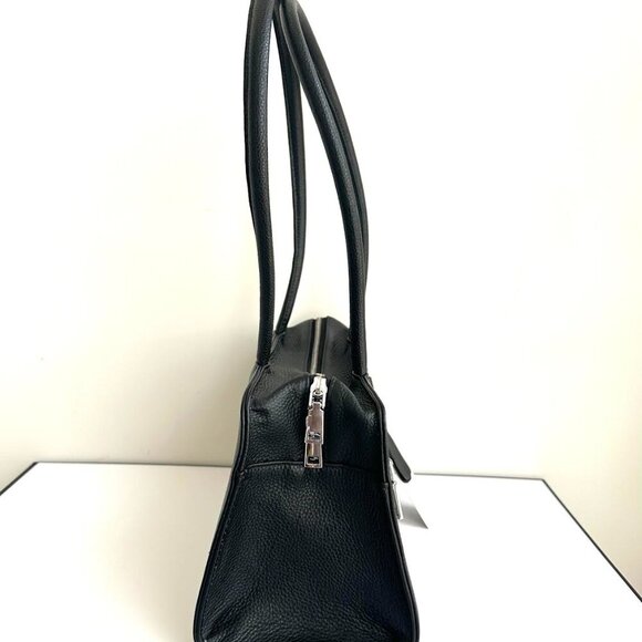 BOSTANTEN Otilia Functional Black Leather Shoulder Bag - Picture 10 of 13